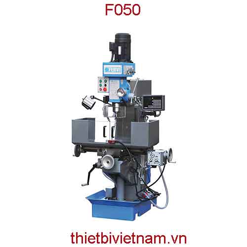 Máy phay đứng trục côn kiểu ISO40, phay trên gang max ∅50mm hãng Fervi F050