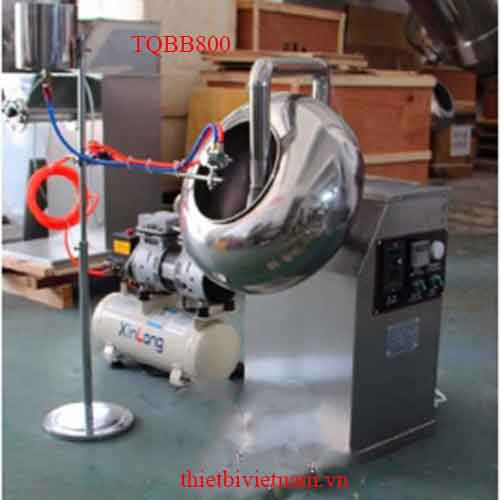 Máy phủ socola, máy bọc bột, máy vê hạt đậu phộng, hạt điều, hạnh nhân...TQBB800