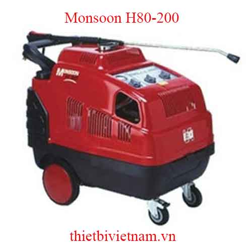 Máy phun nước áp lực cao nước lạnh, nước nóng, hơi nước Monsoon H80-200