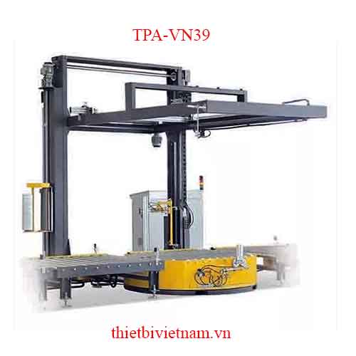 Máy quấn màng nội tuyến tích hợp bộ phận phủ màng trên Model TPA-VN39