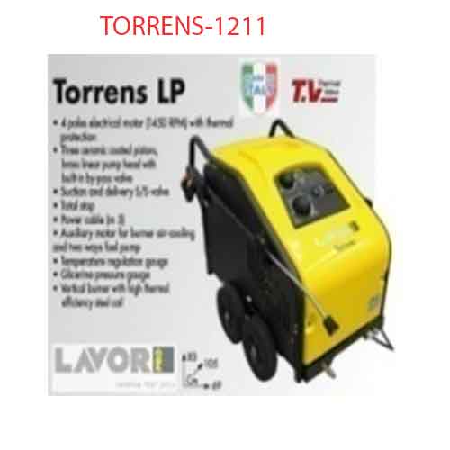 MÁY RỬA CAO ÁP HƠI NƯỚC NÓNG-LẠNH TỰ NGẮT CHẠY DẦU DIESEL -ITALY TORRENS-1211