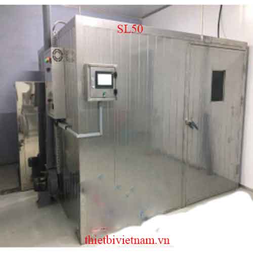 Máy sấy lạnh rau má, cần tây, cải bó xôi, gừng, riềng, xả, nghệ... SL50