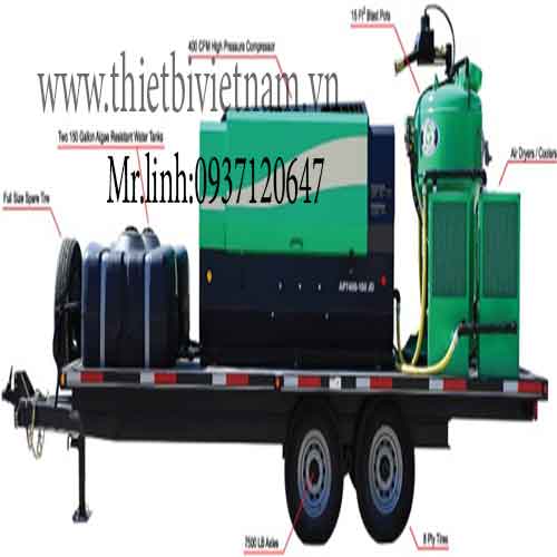 Máy tẩy bề mặt bằng hạt thủy tinh (di động) Mobile Dustless Blasters DB1500.