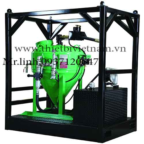 Máy tẩy bề mặt bằng hạt thủy tinh (offshore) máy tẩy bề mặt kết hợp bể chứa nước  DB1500 Offshore.