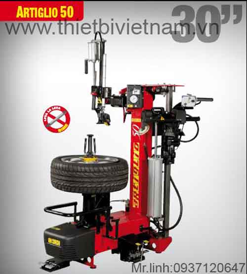 Máy thay lốp tự động với đầu móc lốp thông minh không dùng lơ via,dùng cho lazăng từ 12” ÷ 30”-Italia