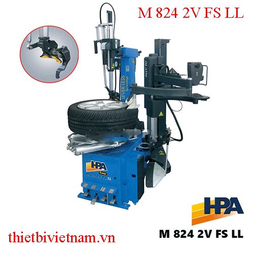 Máy Thay Vỏ Xe Ô Tô Không Cần Lơ Via + Tay Tì Đè Hỗ Trợ Ra Vào Lốp HPA M 824 2V FS LL Italy