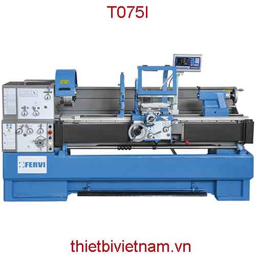 Máy tiện cỡ lớn chiều dài phôi max 1500mm, công suất 5500W hãng Fervi T075I