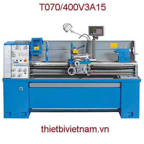 Máy tiện cỡ lớn công suất 2400W, chiều dài phôi tới 1500mm hãng Fervi T070/400V3A15