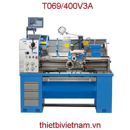 Máy tiện cơ mâm cặp Ø190 mm, bàn làm việc 1000mm hãng Fervi T069/400V3A