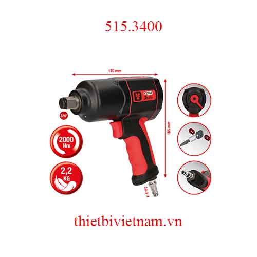 Máy vặn bulong khí nén 3/4 inch 2000Nm KS Tools model 515.3400