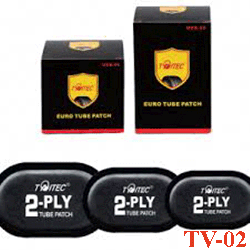 Miếng vá săm hình oval đường kính 35x52mm + tuýp keo TV-02