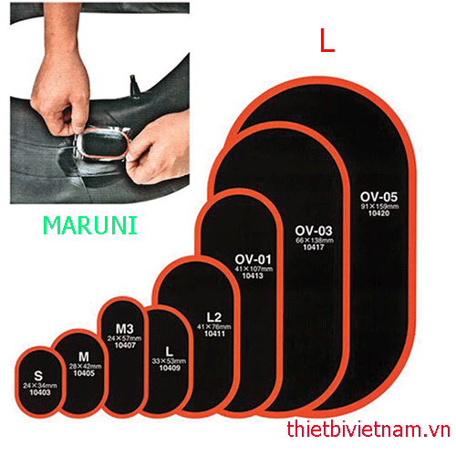 MIẾNG VÁ SĂM Ô TÔ L (OVAL 33X53MM) 50 MIẾNG/HỘP