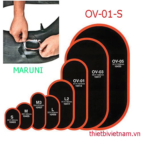 MIẾNG VÁ SĂM Ô TÔ OV-01-S (OVAL 41X107MM) 10 MIẾNG/VỈ