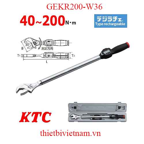 Mỏ lết lực loại pin sạc KTC GEKR200-W36