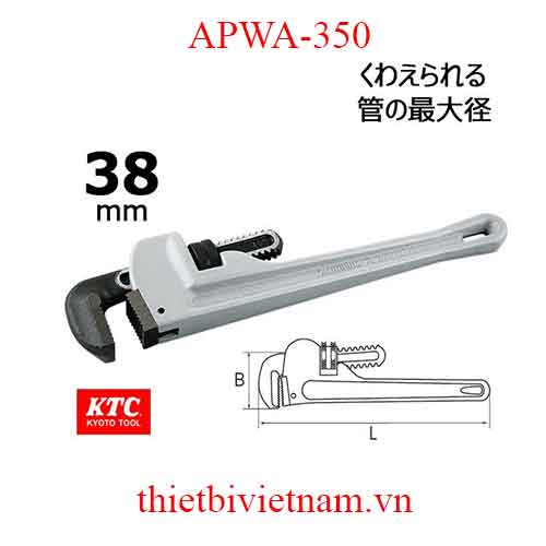 Mỏ lết răng hợp kim nhôm hãng KTC APWA-350