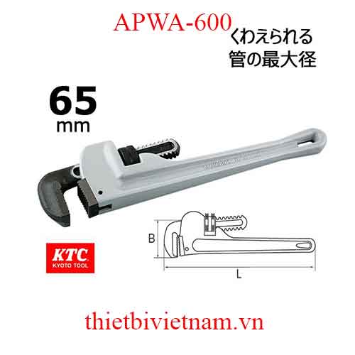 Mỏ lết răng hợp kim nhôm hãng KTC APWA-600