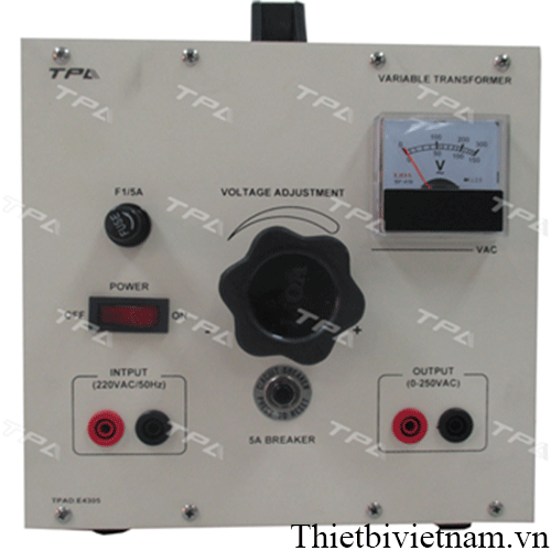 Module thực hành máy biến áp (biên áp vô cấp 1 pha) TPAD.E4305