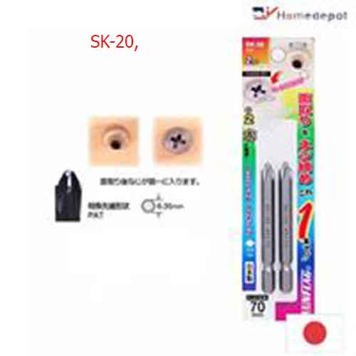 Mũi bắn vít 4 cạnh (bake) nhật #2X110mm SK-20