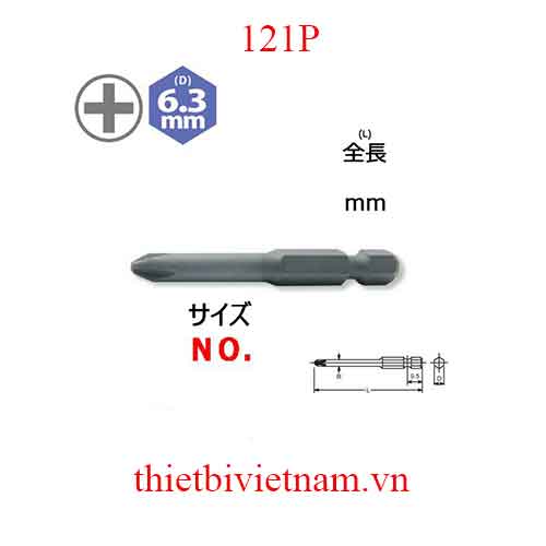 Mũi tô vít 4 cạnh hãng Koken 121P