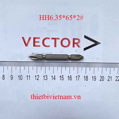 Mũi vặn vít 6.35 (1/4) hai đầu 4 cạnh 2# HH6.35*65*2# 