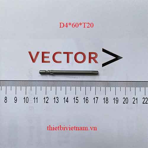 Mũi vặn vít cánh bướm phi 4, đầu hoa thị T20 D4*60*T20