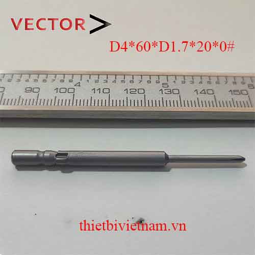 Mũi vặn vít D4*60*D1.7*20*0#