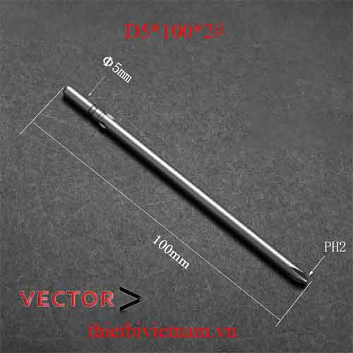 Mũi vặn vít D5*100*2#