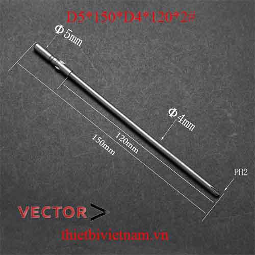 Mũi vặn vít D5*150*D4*120*2#