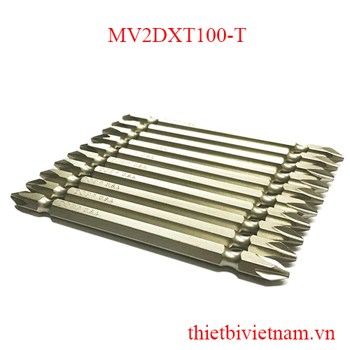 Mũi vít 2 đầu TOP trắng dài 100mm ( PH2 x  100mm ) MV2DXT100-T