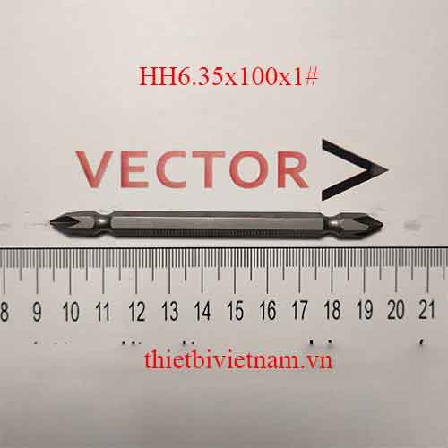 Mũi vít lục giác 6.35 dài 100 2 đầu #1 HH6.35x100x1#