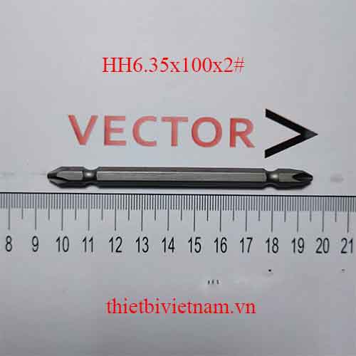Mũi vít lục giác 6.35 dài 100mm 2 đầu #2 HH6.35x100x2#