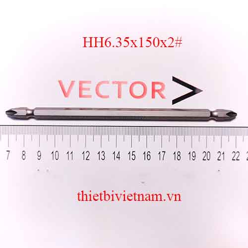 Mũi vít lục giác 6.35 dài 150mm 2 đầu #2 HH6.35x150x2#