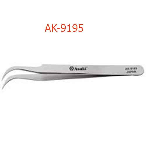 Nhíp inox gắp linh kiện mũi cong AK-9195