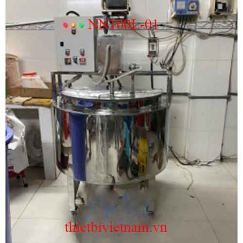 Nồi nấu công nghiệp 100 lít 3 lớp vận hành bằng điện NN100L-01