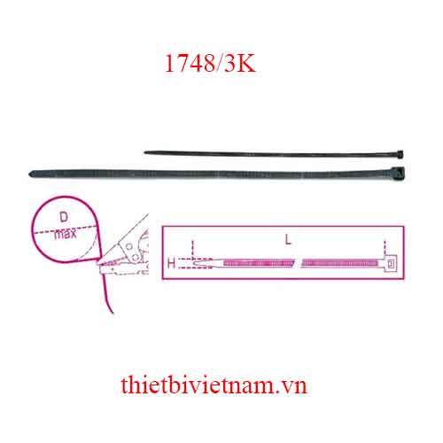 NYL.CABLE TIES SELF-LOCKING 100 BETA MODEL 1748/3K