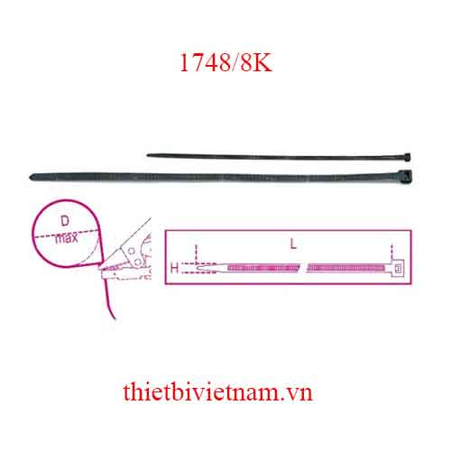 NYL.CABLE TIES SELF-LOCKING 100 BETA MODEL 1748/8K