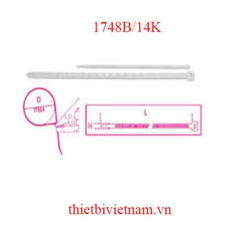 NYLON CABLE TIES SELF-LOCKING BETA MODEL 1748B/14K