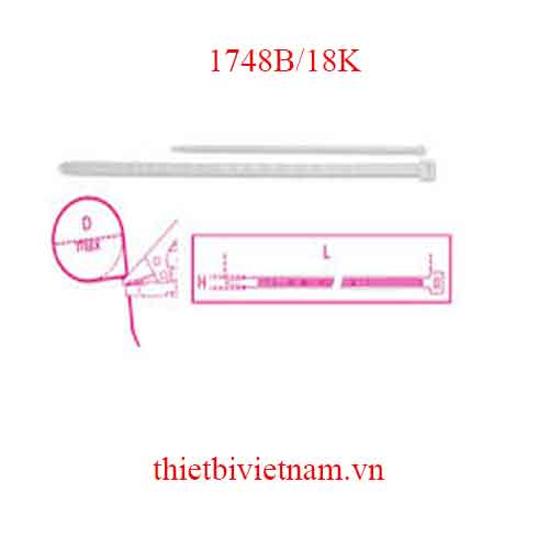 NYLON CABLE TIES SELF-LOCKING BETA MODEL 1748B/18K