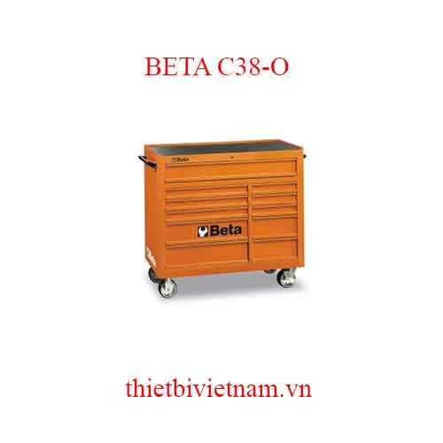 O-MOB. ROLLER CAB 11 DRAWERS ORANGE BETA MODEL C38-O