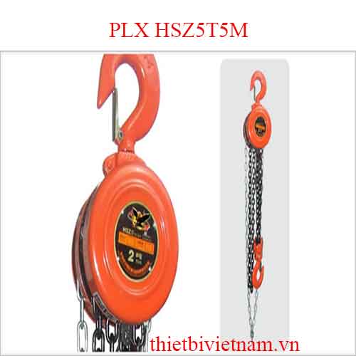 Pa Lăng Xích Kéo Tay HSZ 5 Tấn 5 Mét model PLX HSZ5T5M