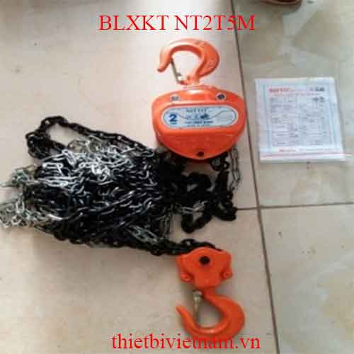 Pa Lăng Xích Kéo Tay NITTO 2 Tấn 5 Mét model BLXKT NT2T5M