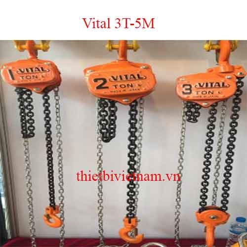 Pa lăng xích kéo tay Vital 3T-5M ( 3 tấn)