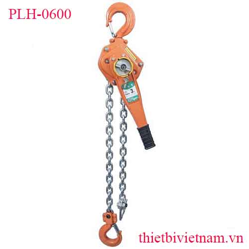 Pa lăng xích lắc tay 6 tấn, loại professional, chiều cao nâng 1.5m Powerram PLH-0600