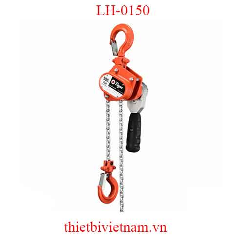 Palang xích lắc tay tải trọng 1,5 tấn, Chiều cao nâng 1.5m hãng Tiger Lifting LH-0150