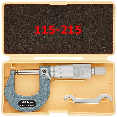 Panme cơ đo chiều dày ống 0-25mm (2 đầu cầu) 115-215