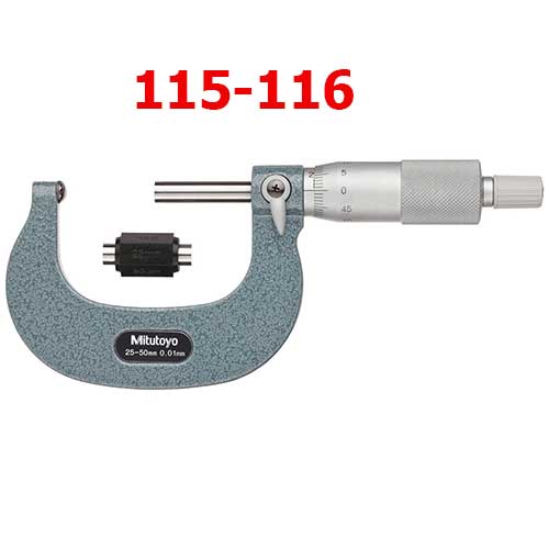 Panme cơ đo ống 25-50mm (1 đầu cầu) 115-116