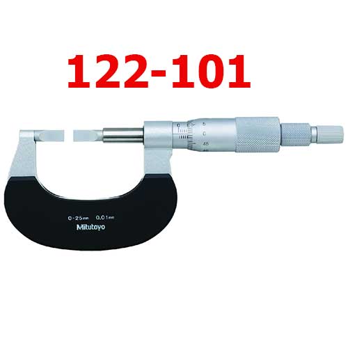 Panme cơ đo rãnh 0-25mm x 0.01 kiểu A 122-101