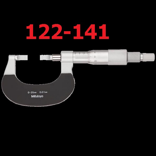 Panme cơ đo rãnh 0-25mm x 0.01 kiểu D 122-141 