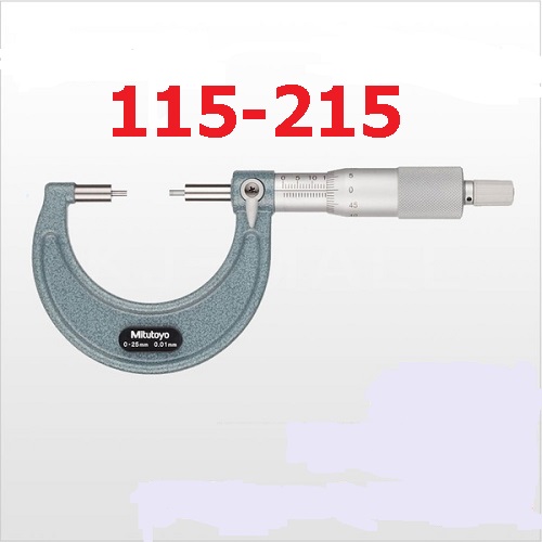 Panme cơ khí đầu nhỏ 0-25mm x 0.001 Kiểu B 111-215