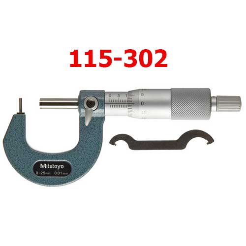 Panme cơ khí đo ống 0-25mm (1 đầu trụ) 115-302